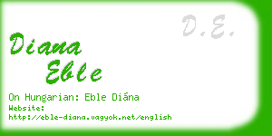 diana eble business card